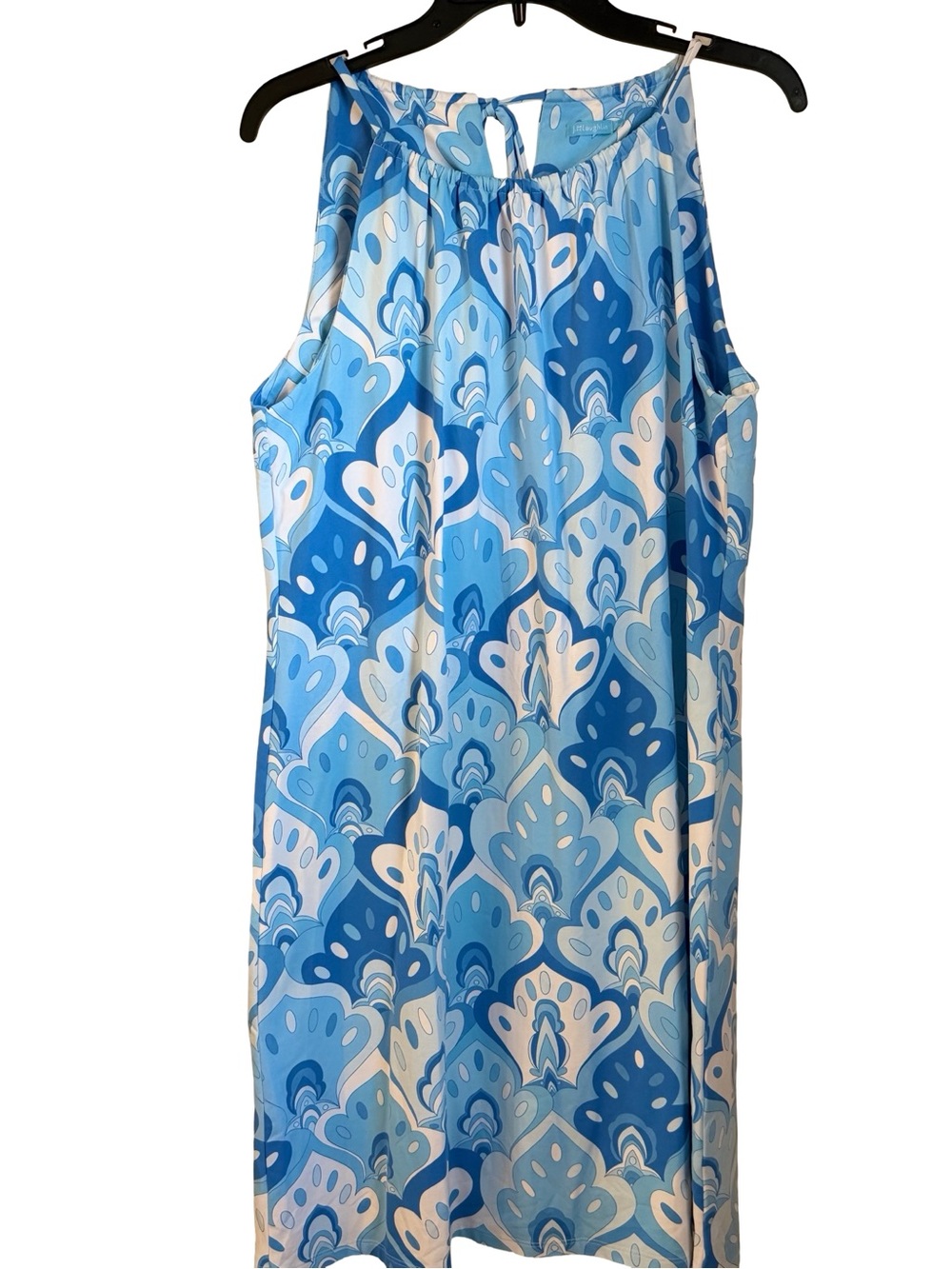 Sleeveless Blue Patterned Women’s Dress